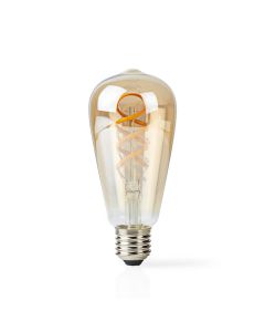 Wi-Fi Warm tot Koel Wit LED Filamentlamp| Gedraaid | E27 | ST64 | 5,5 W | 350 lm
